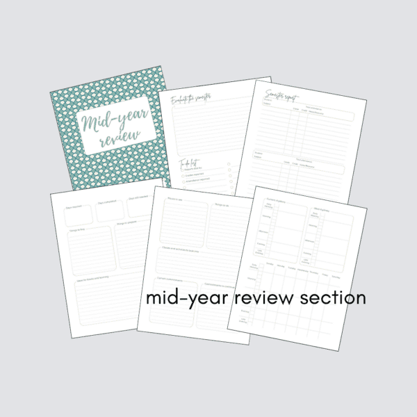 footpath homeschool record keeper mid year review section