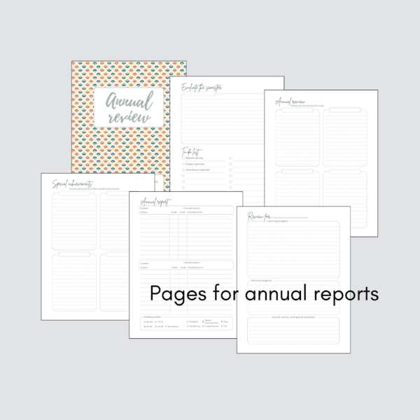 Footpath homeschool record keeper pages for annual reports