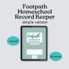 Simple footpath homeschool planner digital