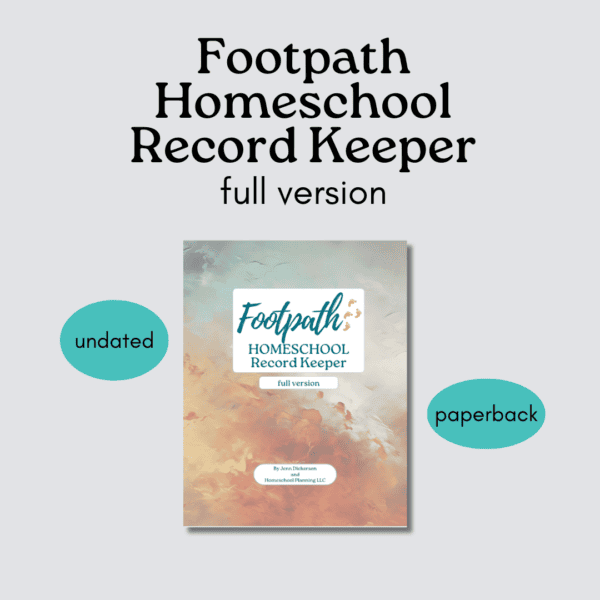 footpath homeschool record keeper full version paperback