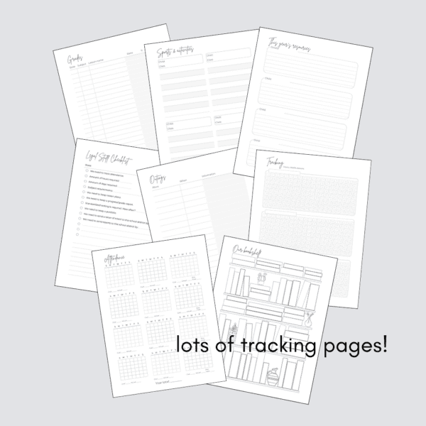 footpath homeschool record keeper lots of tracking pages