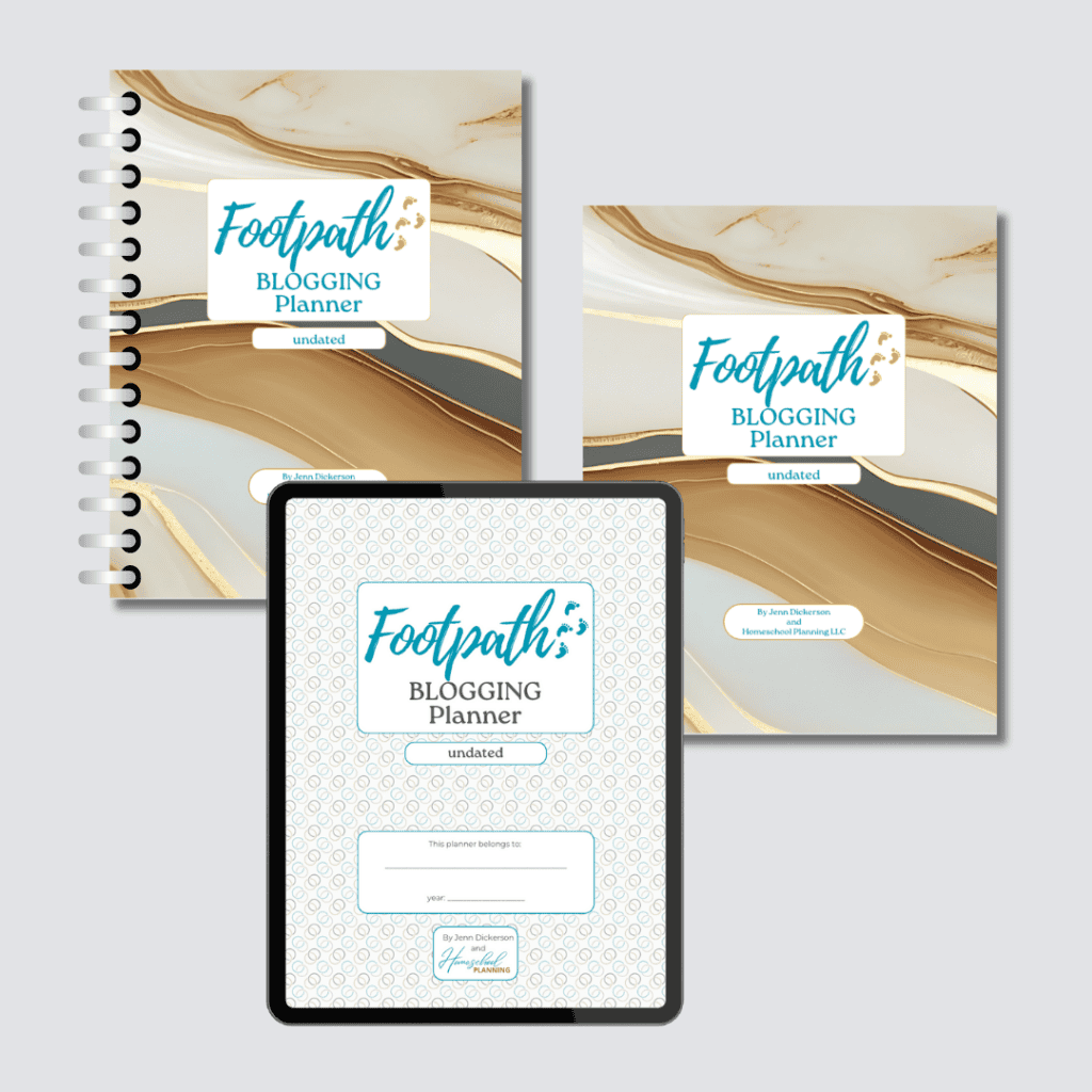 footpath blogging planner options