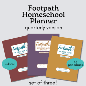 Footpath Homeschool Planner Quarterly print bundle