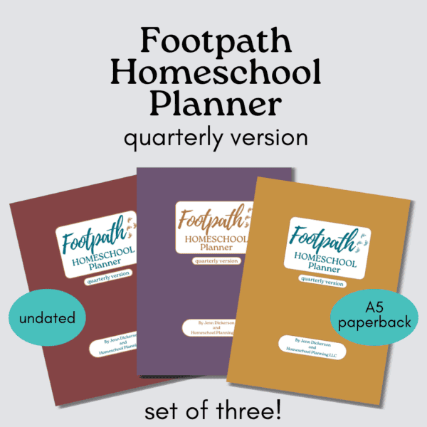 Footpath Homeschool Planner Quarterly print bundle