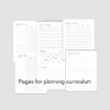 pages for planning curriculum