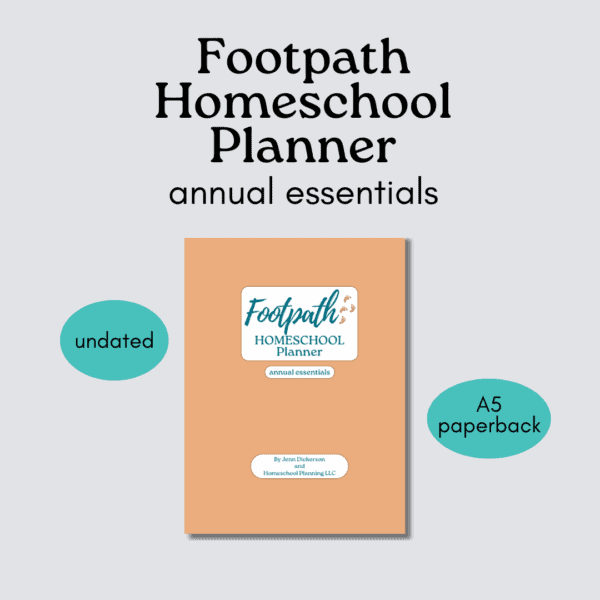 Annual Essentials Footpath Homeschool Planner paperback version