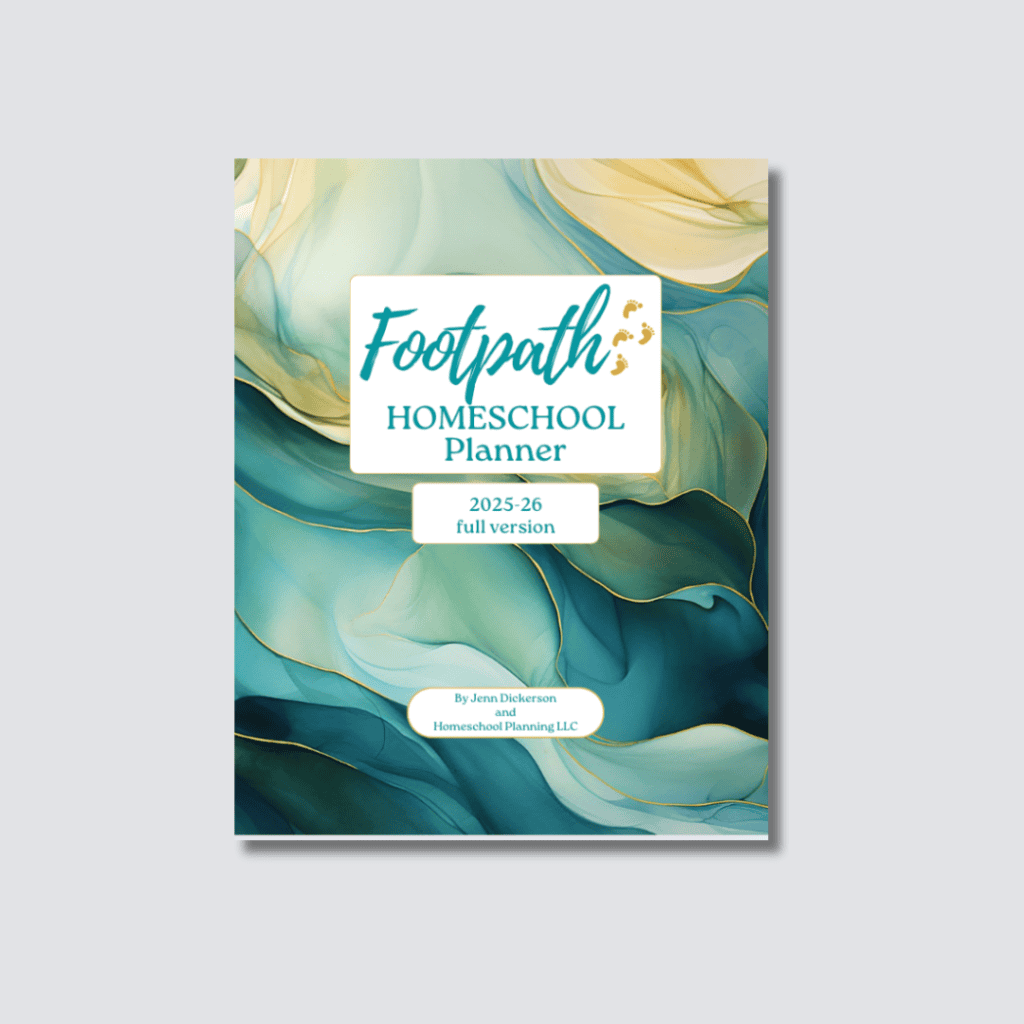 dated footpath homeschool planner