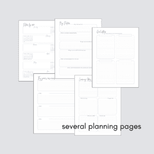 Simplified planning pages