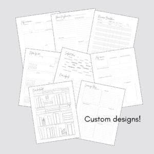 Full Dated Planner custom designs