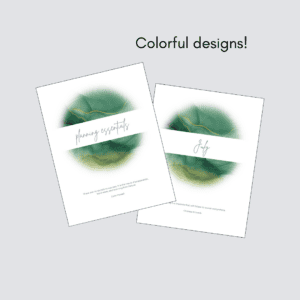 Simplified colorful designs