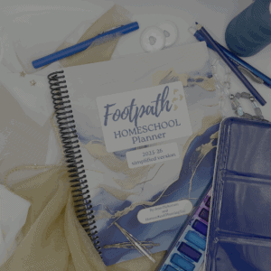 simplified planner flat lay