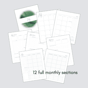 Simplified monthly sections