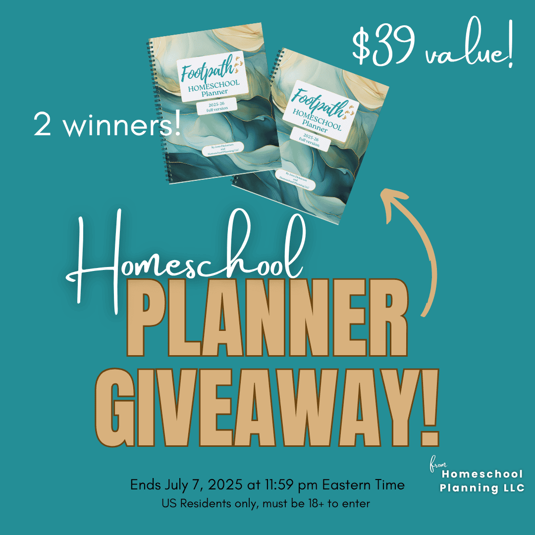 Planner giveaway win a footpath homeschool planner homeschool planning