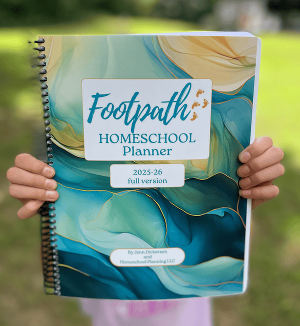 dated footpath homeschool planner