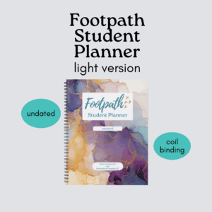 light footpath student planner coil binding