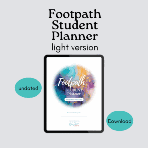 light footpath student planner digital