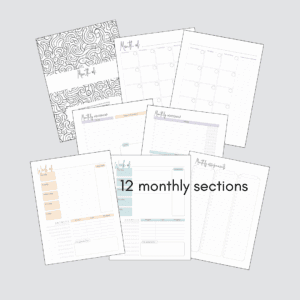 light footpath student planner monthly sections