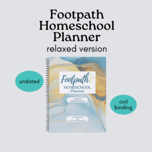 Relaxed footpath homeschool planner coil