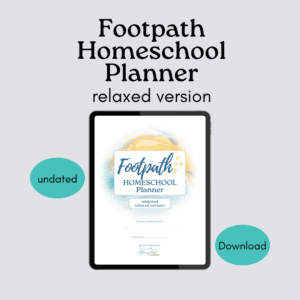 Relaxed footpath homeschool planner digital