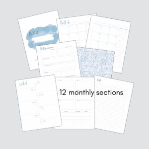 Relaxed footpath homeschool planner monthly sections