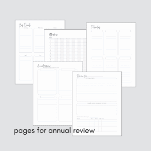 Relaxed footpath homeschool planner annual review