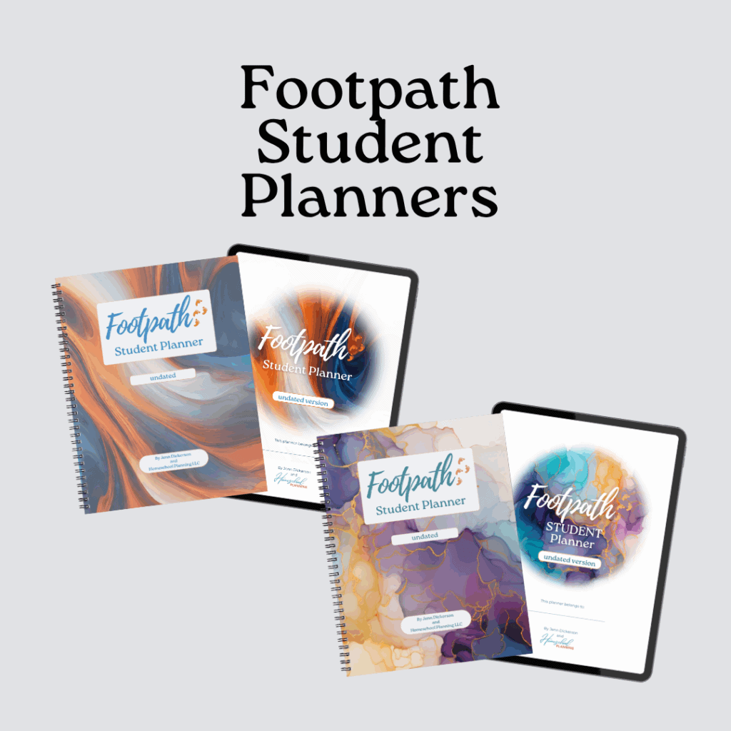 footpath student planner options bold and light colors