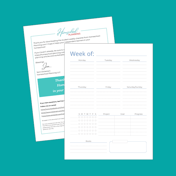 Use a Homeschool Checklist for Independent Students (+Free Printable ...