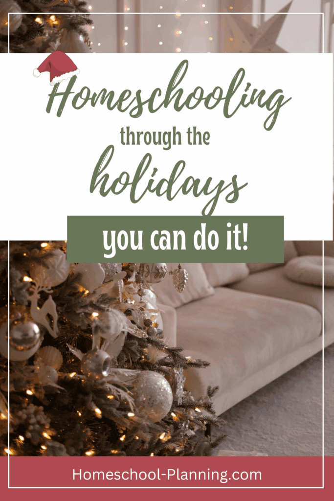 Homeschooling through the holidays - you can do it! pin image