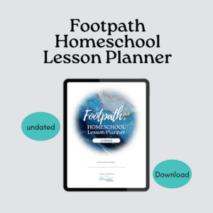 Footpath homeschool lesson planner