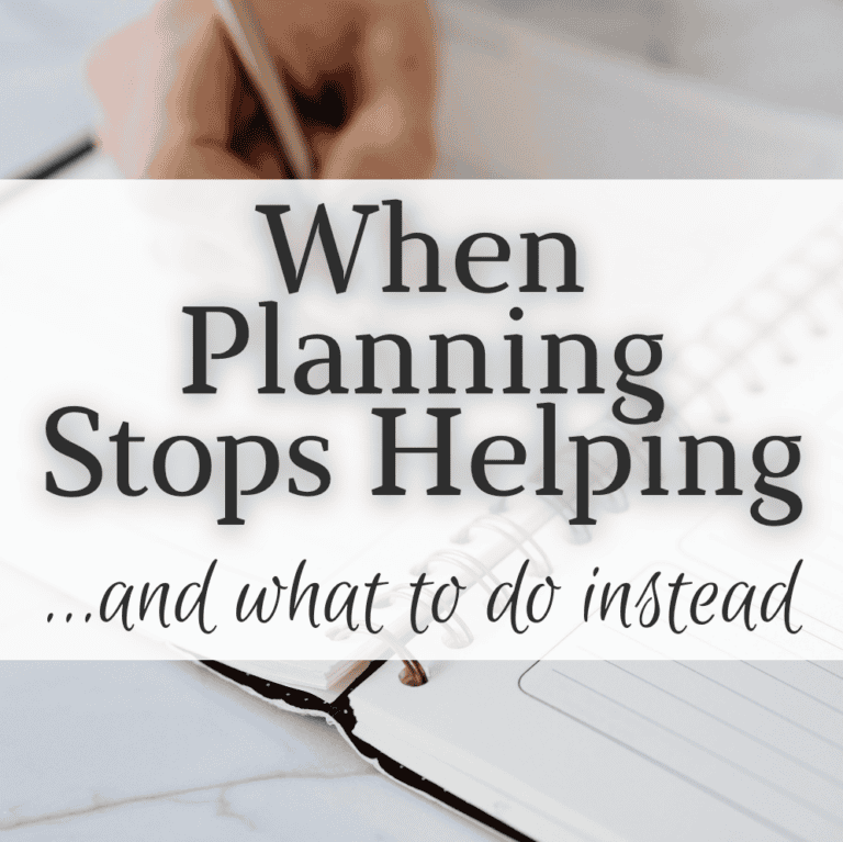 When planning stops helping image writing in planner