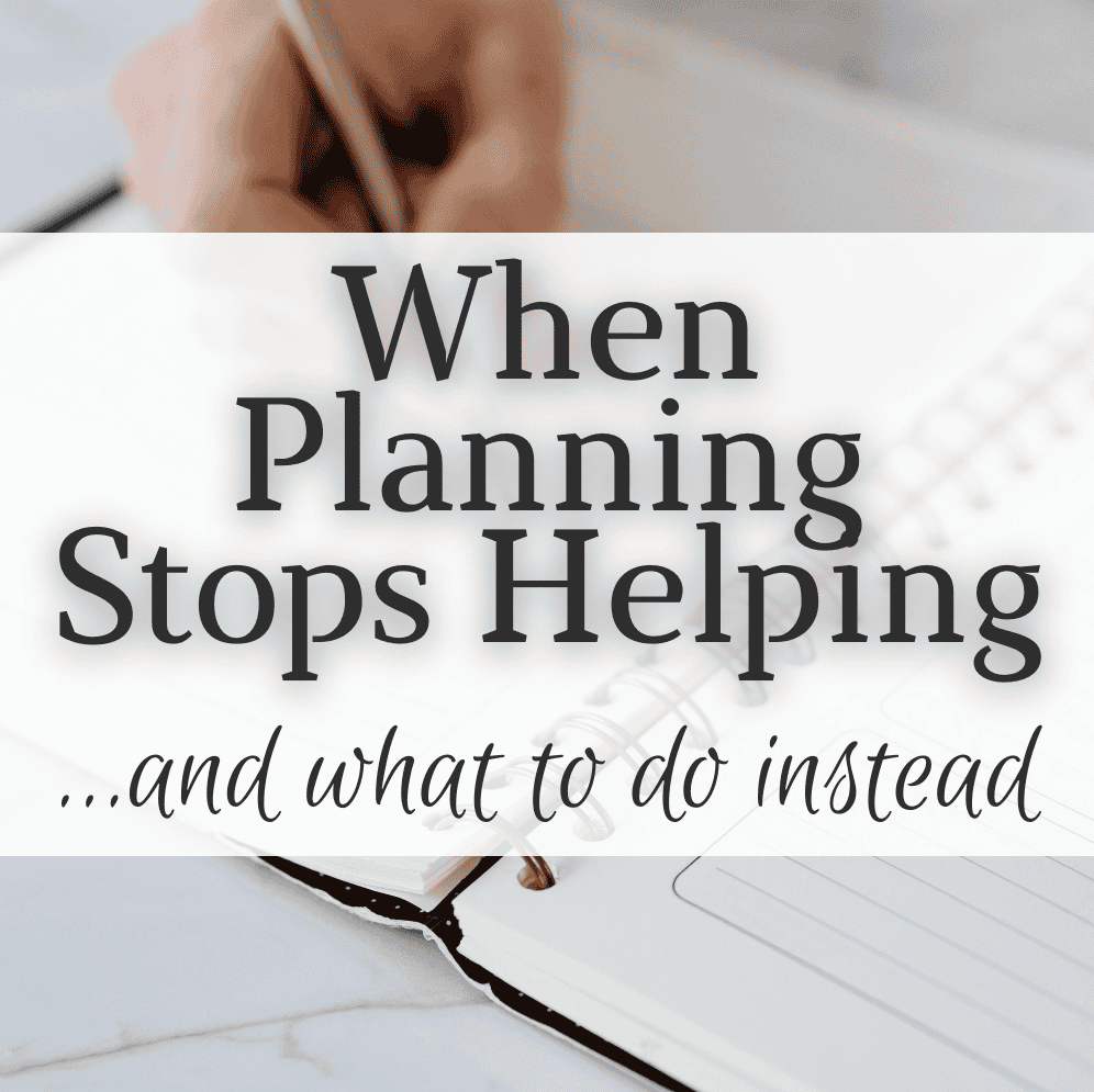 When planning stops helping image writing in planner