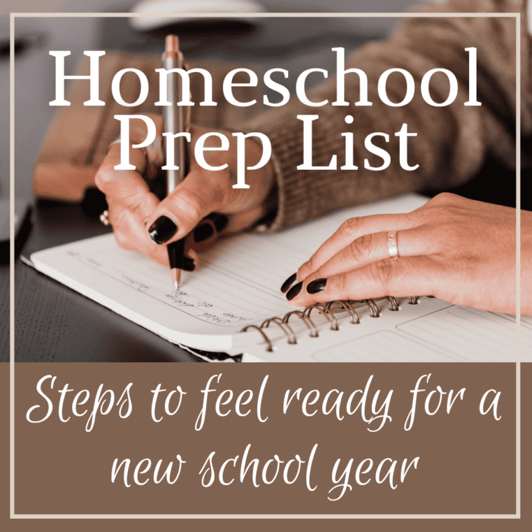 Homeschool prep list. Steps to feel ready for a new school year.