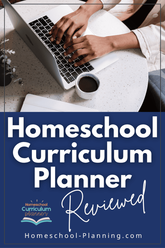 Homeschool Curriculum planner review pin image
