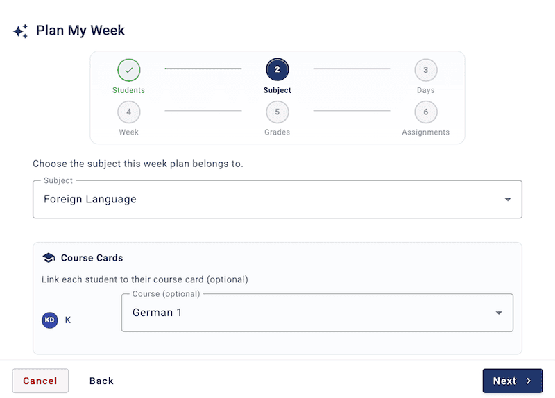 plan my week window HSCP