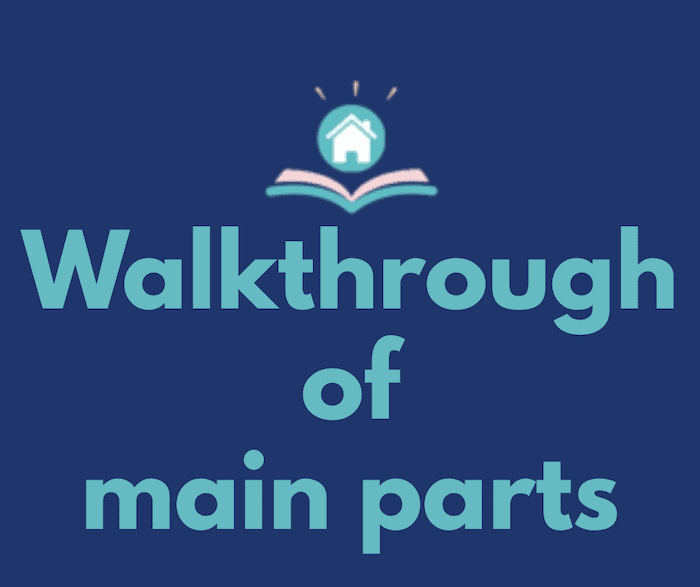 walkthrough of main parts of homeschool curriculum planner
